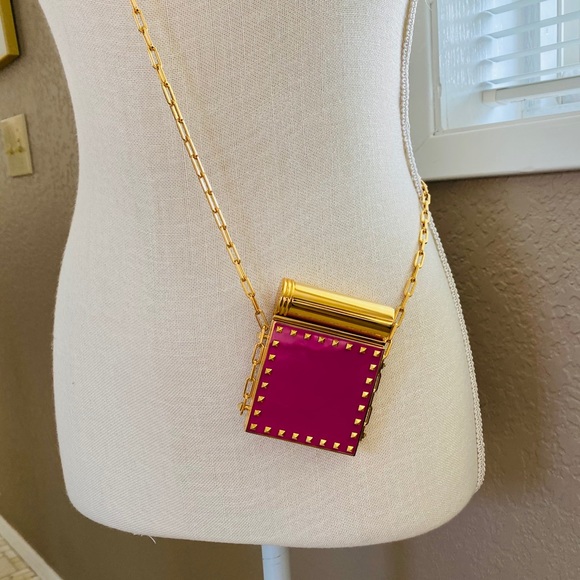 Valentino Minaudiere Mirror Clutch in Fuxia - Picture 11 of 14